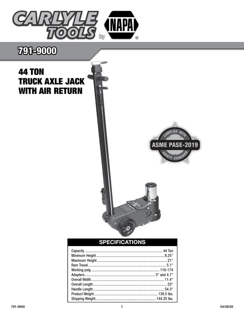 Napa Carlyle Tools 791-9000 User manual