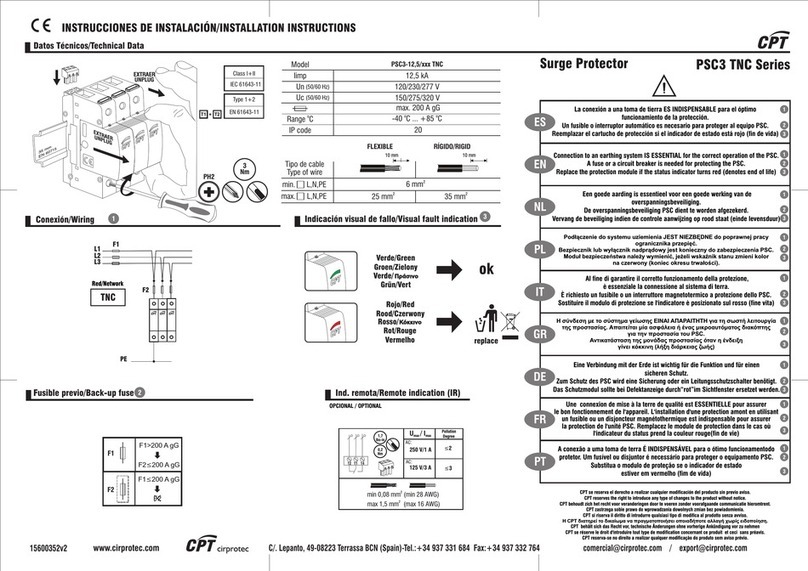 CPT PSC3 TNC Series User manual