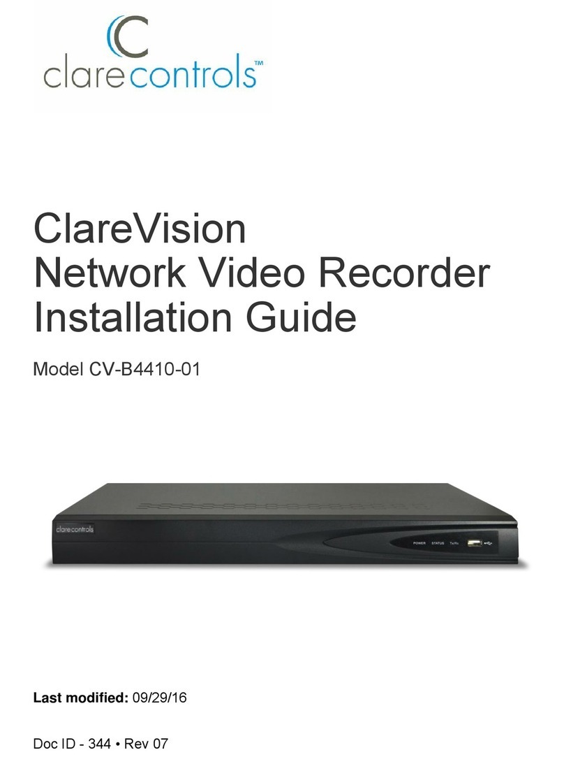 Clare Controls ClareVision CV-B4410-01 installation guide