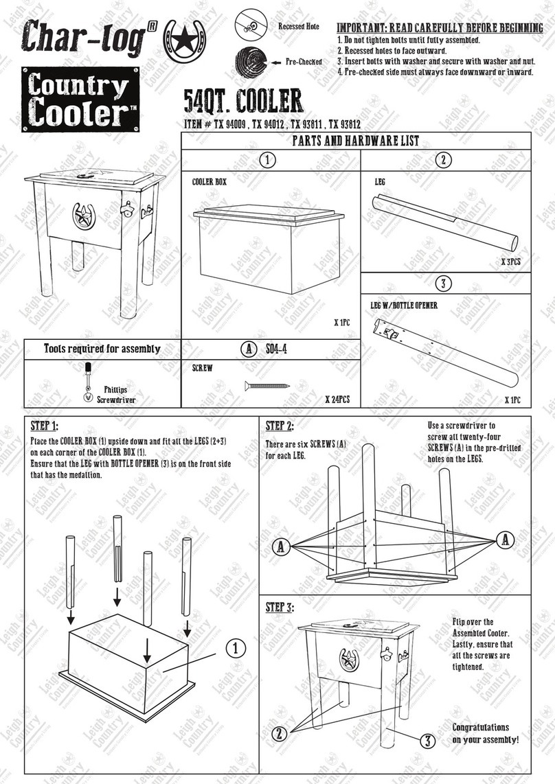 Leigh Country Char-log Country Cooler TX 94009 User manual Leigh Country Char-log Country Cooler TX 94009 User manual