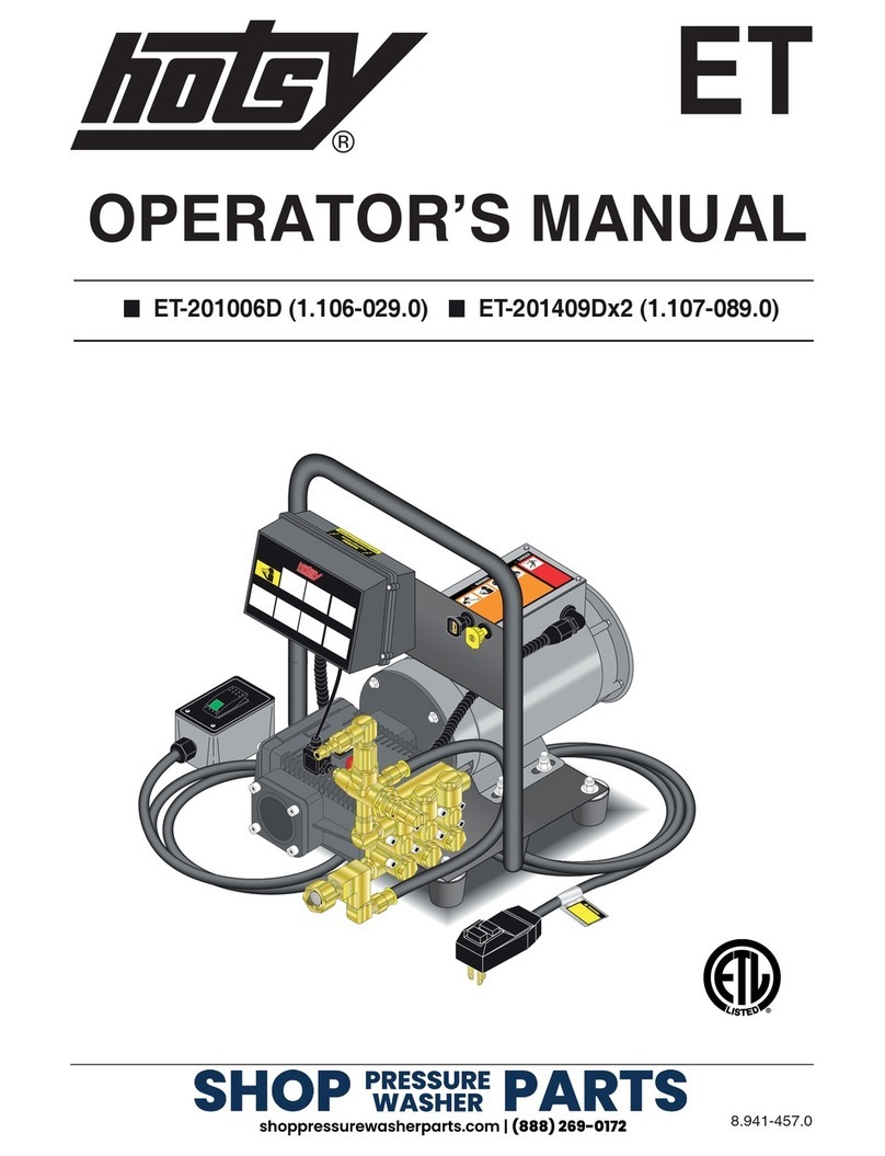 Hotsy ET-201006D Operator's manual