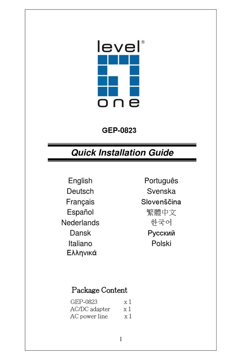 LevelOne GEP-0823 Quick installation guide