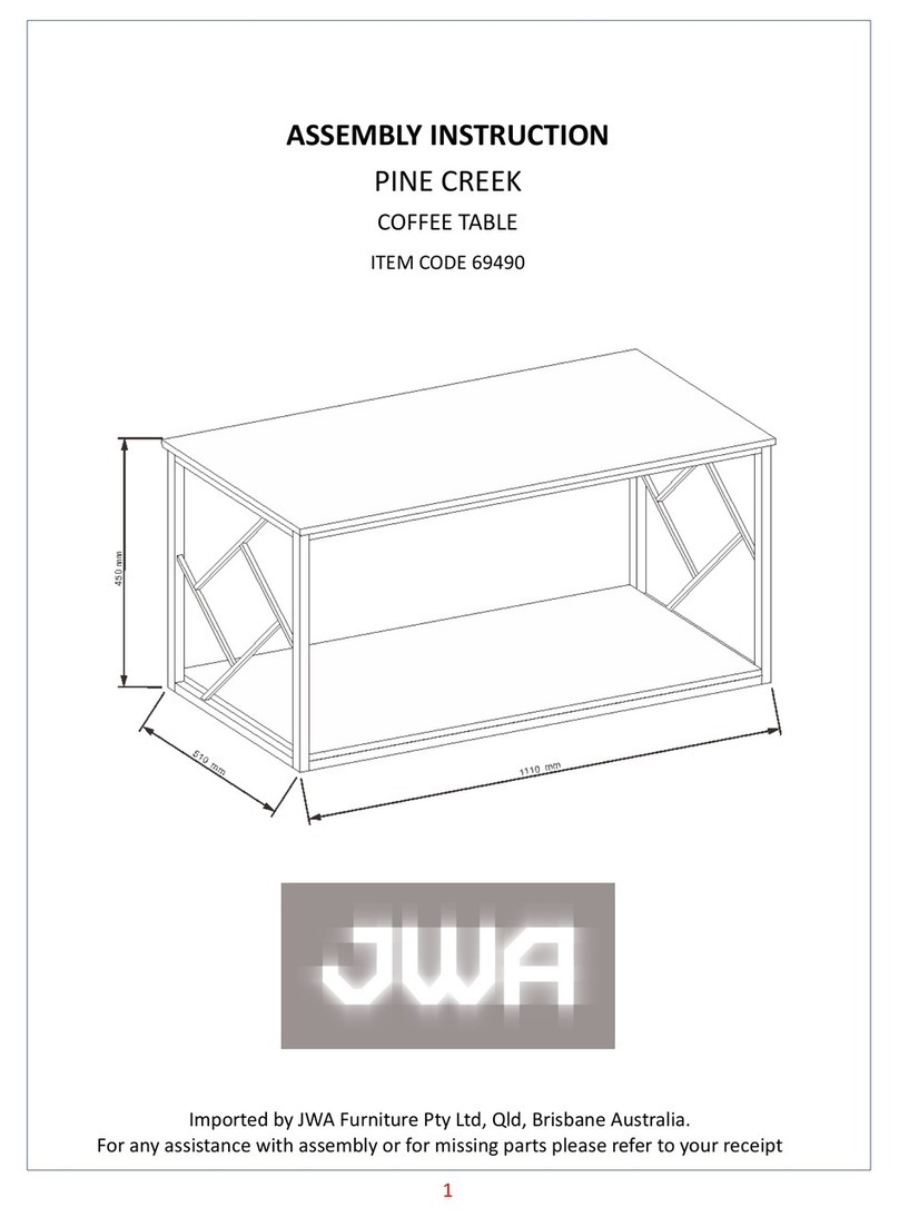 JWA PINE CREEK 69490 Assembly instruction JWA PINE CREEK 69490 Assembly instruction