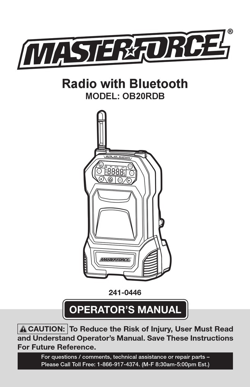 Master Forge OB20RDB User manual