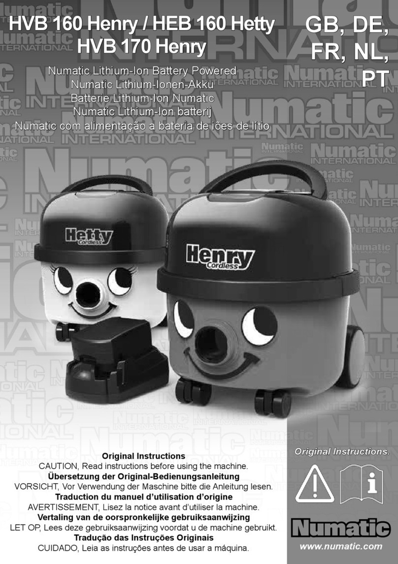 Numatic HVB 170 Henry Original instructions