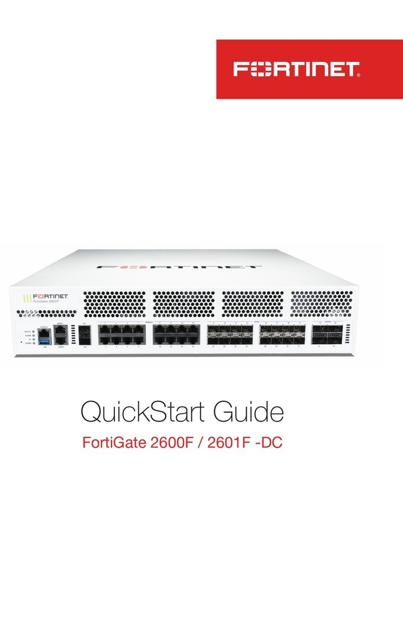 Fortinet FortiGate 2600F-DC User manual