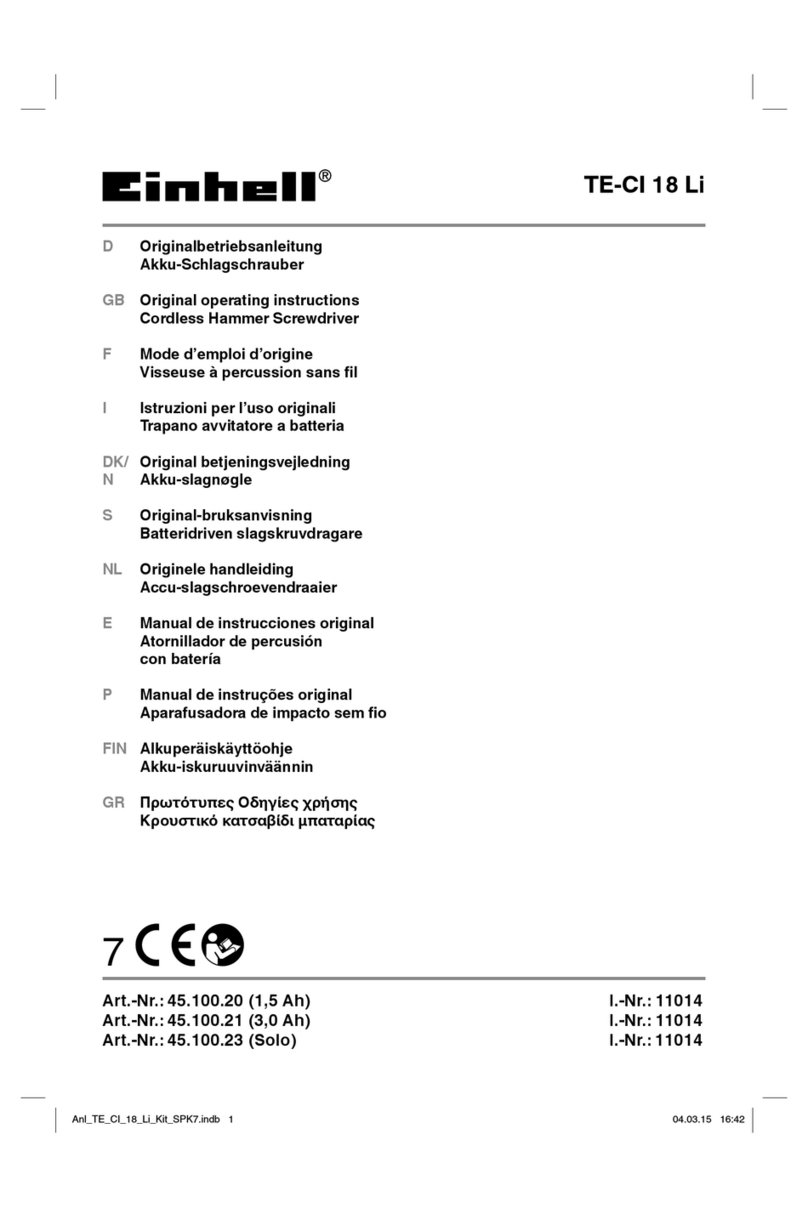 EINHELL TE-CI 18 Li D Original operating instructions