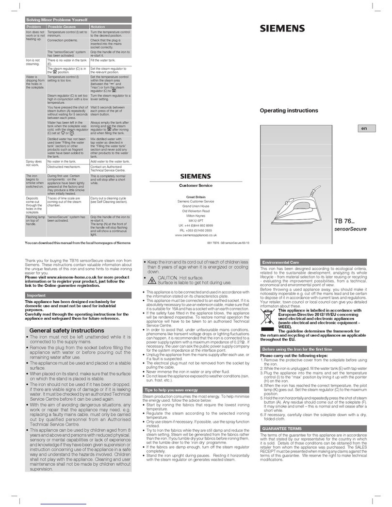 Siemens sensorSecure TB76 Series User manual