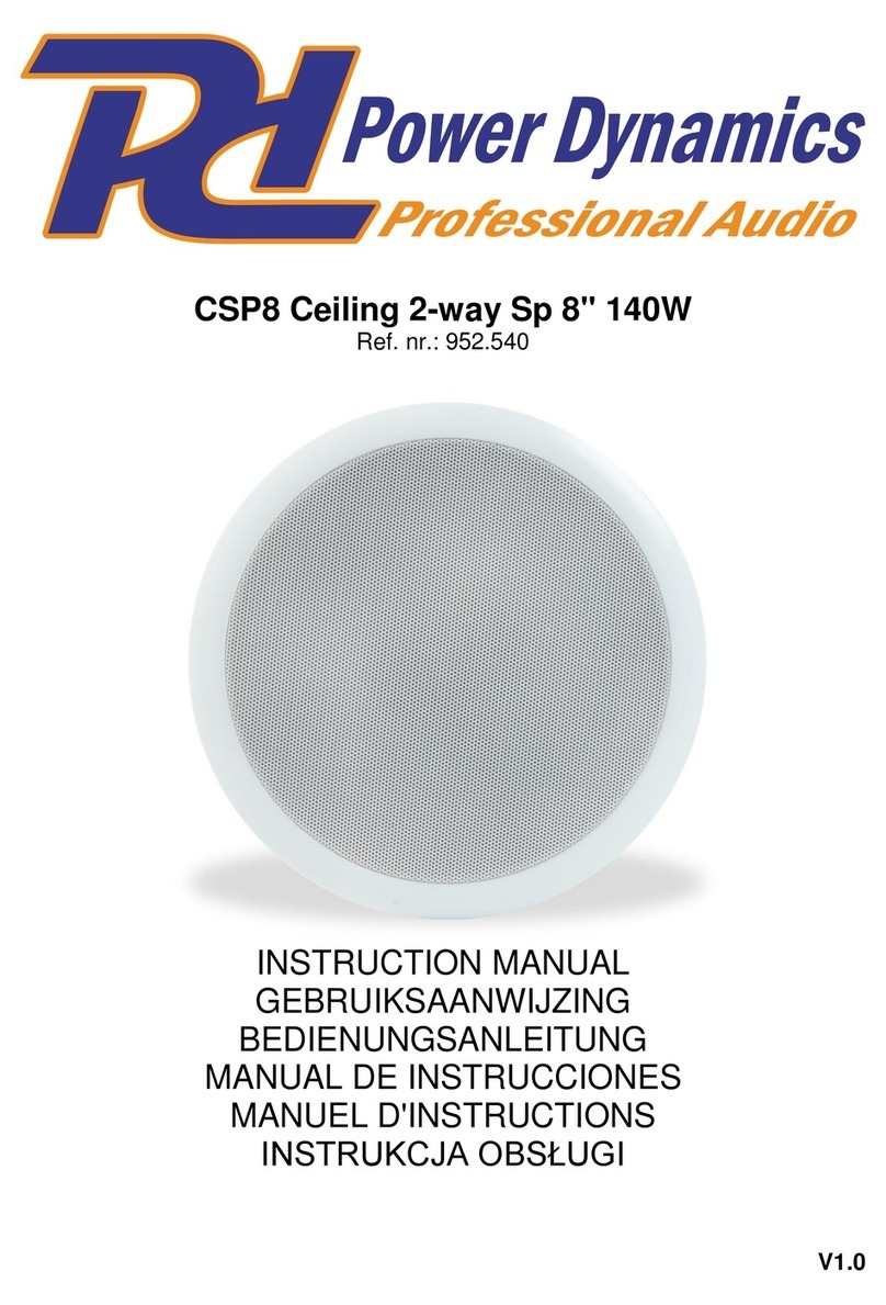 Power Dynamics CSP8 instruction manual