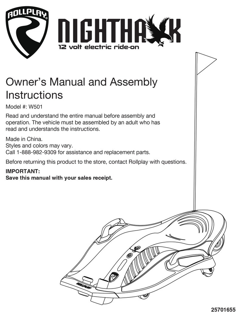 Rollplay NIGHTHAWK W501 Owner's manual and assembly instructions