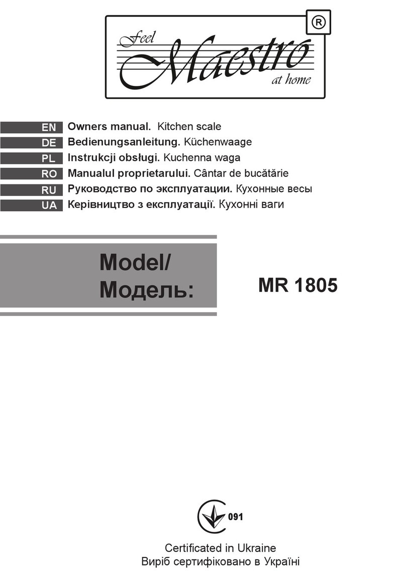 Maestro MR 1805 owner's manual