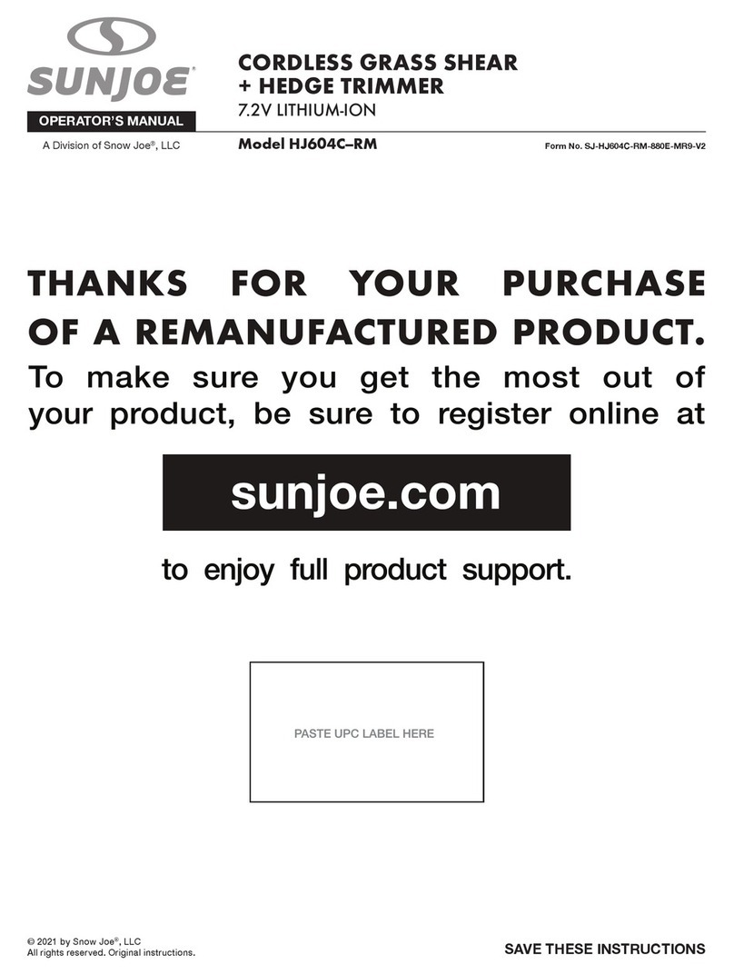 SNOWJOE SUNJOE HJ604C-RM User manual