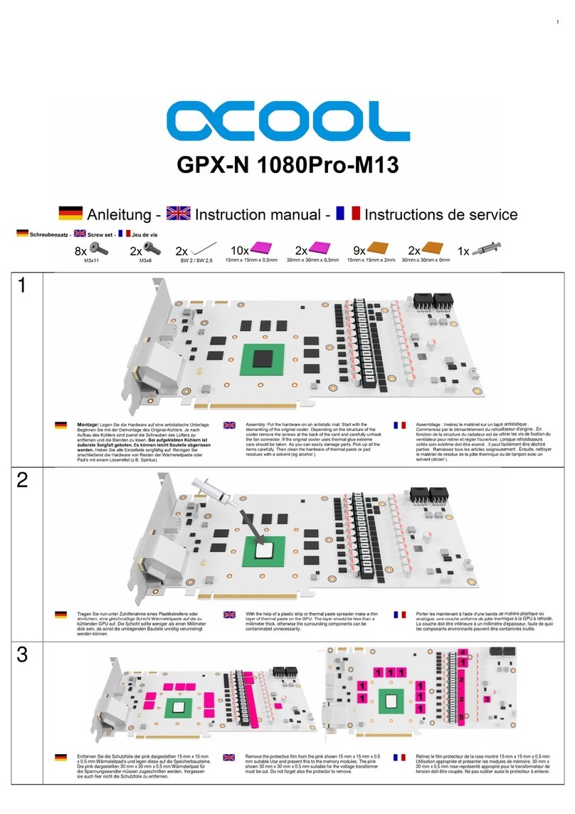 Alphacool GPX-N 1080Pro-M13 instruction manual
