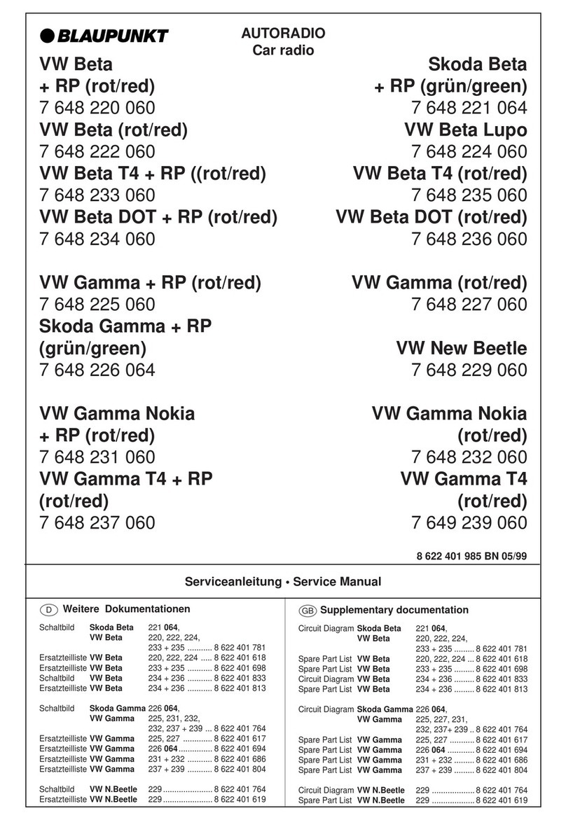 Blaupunkt VW Beta Service manual