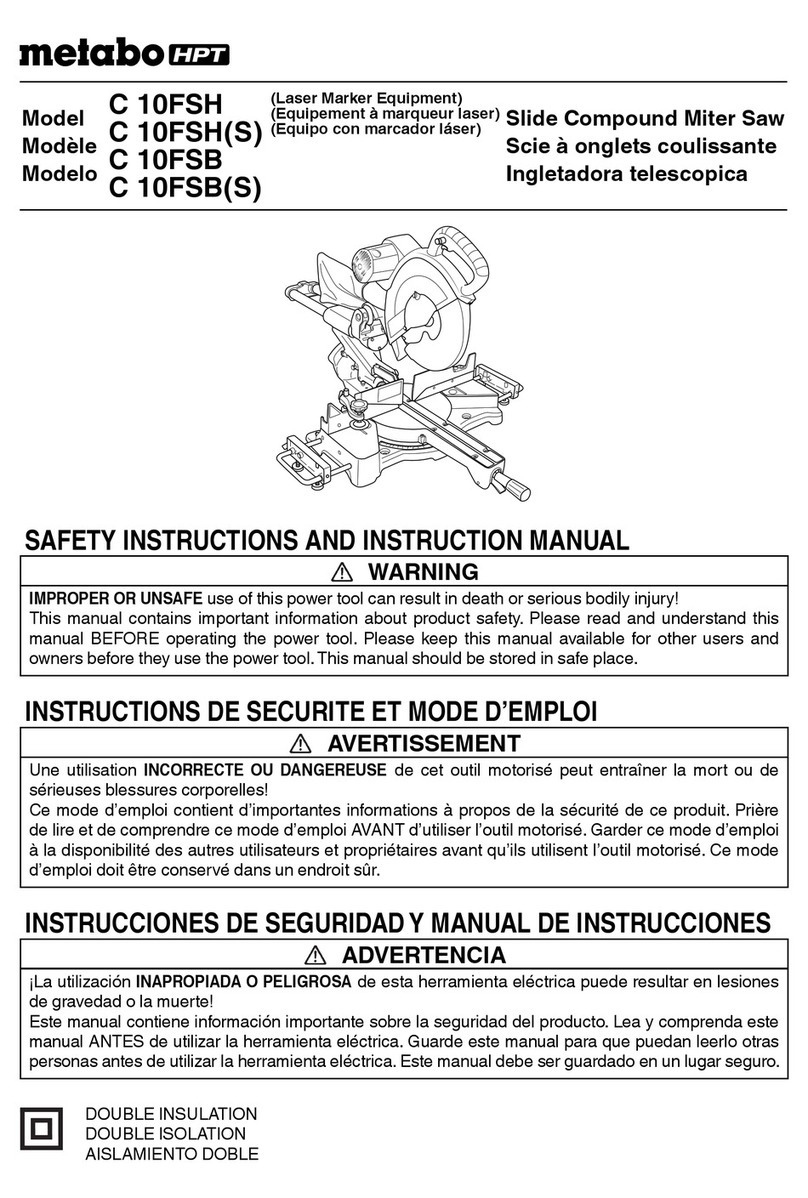 Metabo HPT C 10FSH(S) Troubleshooting guide