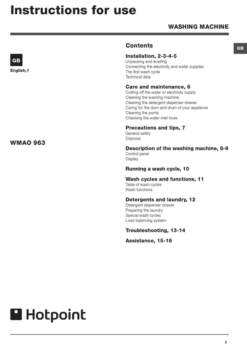 Hotpoint WMAO 963 Instructions for use