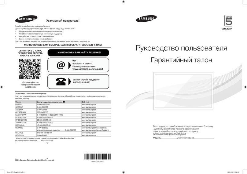 Samsung UE58J5200A User manual Samsung UE58J5200A User manual