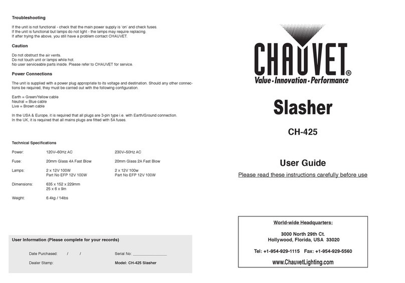 Chauvet Slasher CH-425 User manual