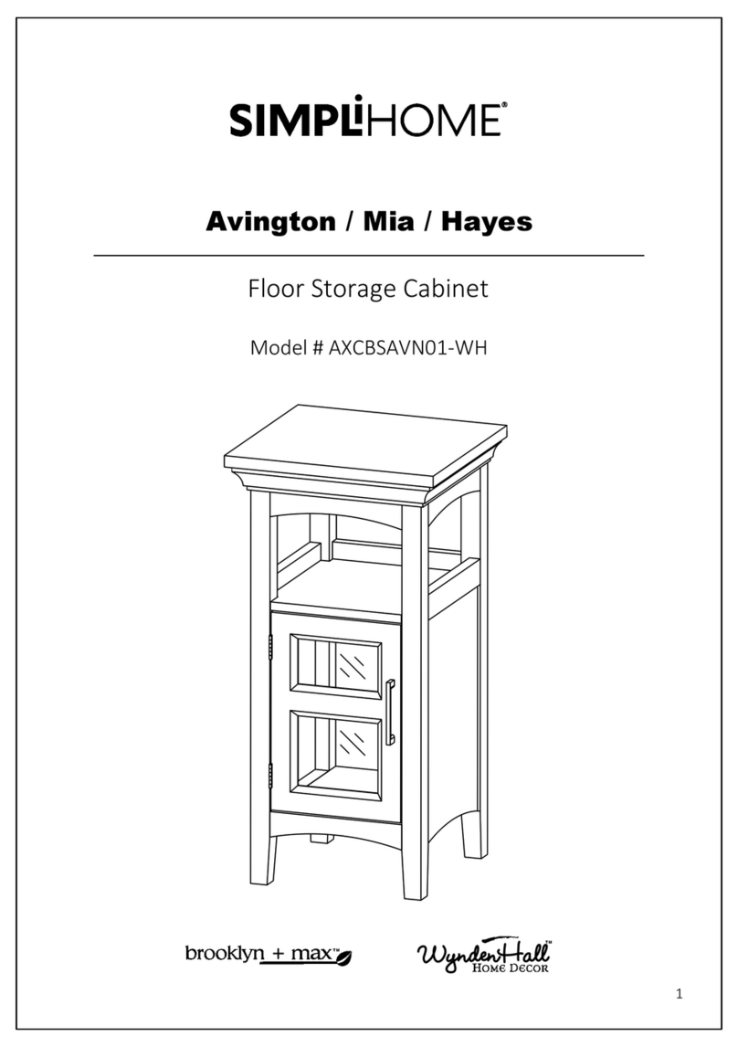 Simpli Home Avington AXCBSAVN01-WH User manual