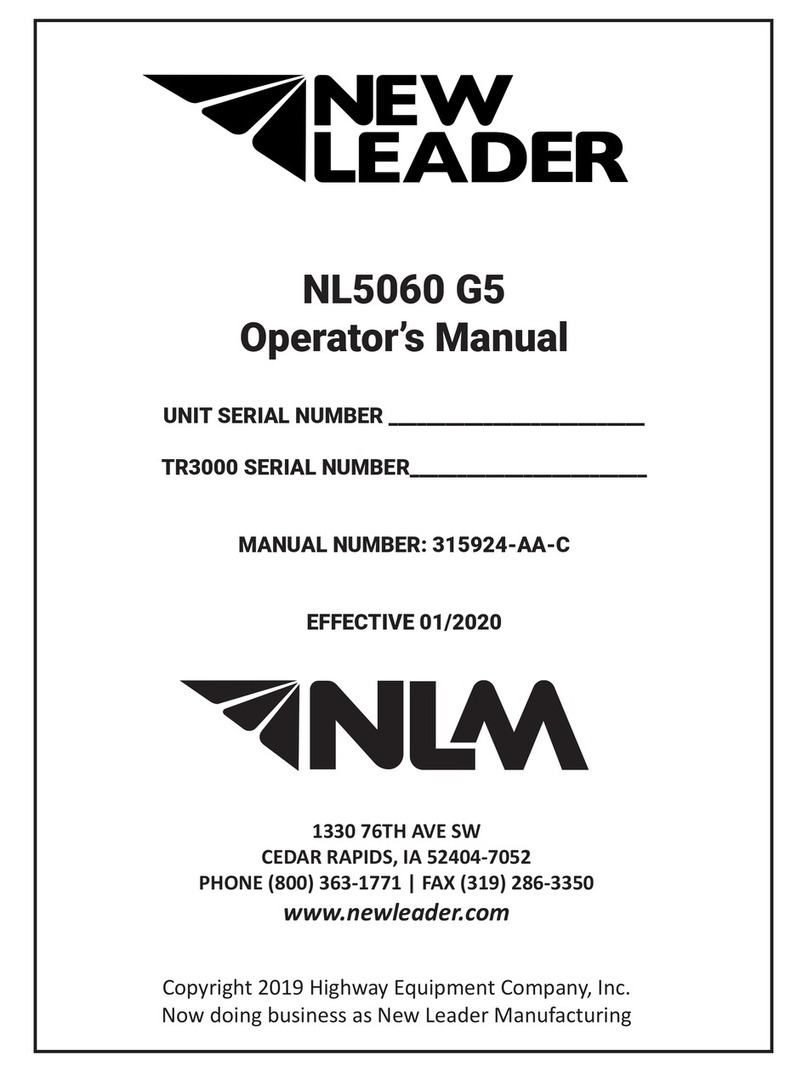 New Leader TR3000 Operator's manual