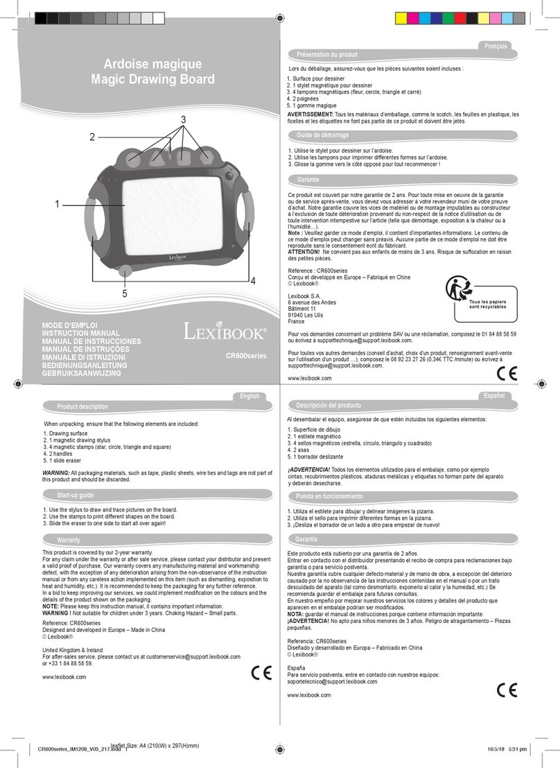 LEXIBOOK CR600 Series User manual