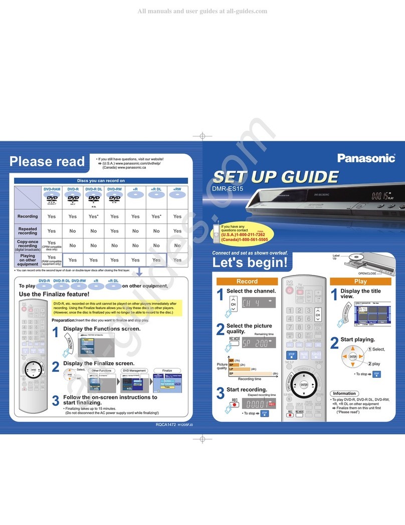 Panasonic DIGA DMR-ES15 User manual