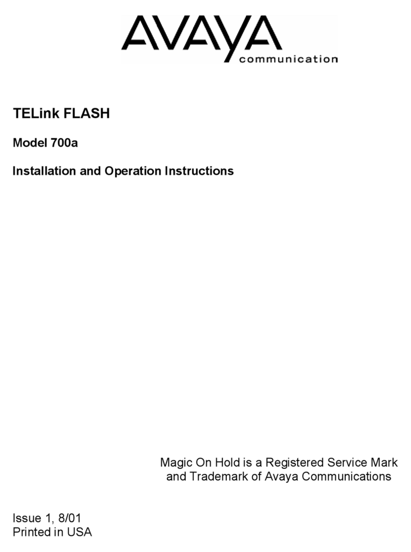 Avaya TELink FLASH 700a Owner's manual