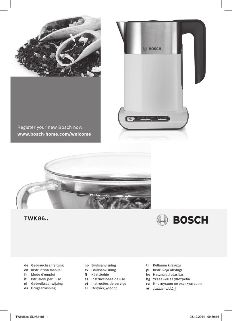 Bosch TWK 86 series instruction manual