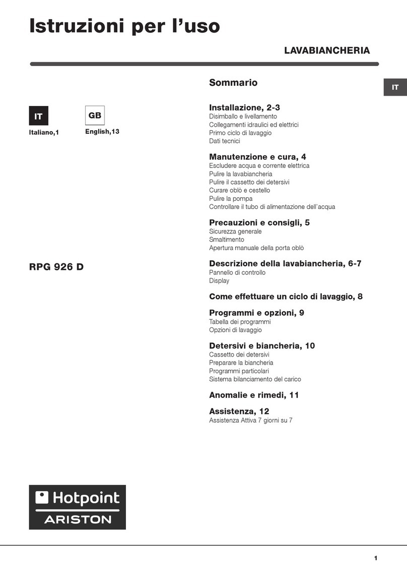 Hotpoint Ariston RPG 926 D Instructions for use
