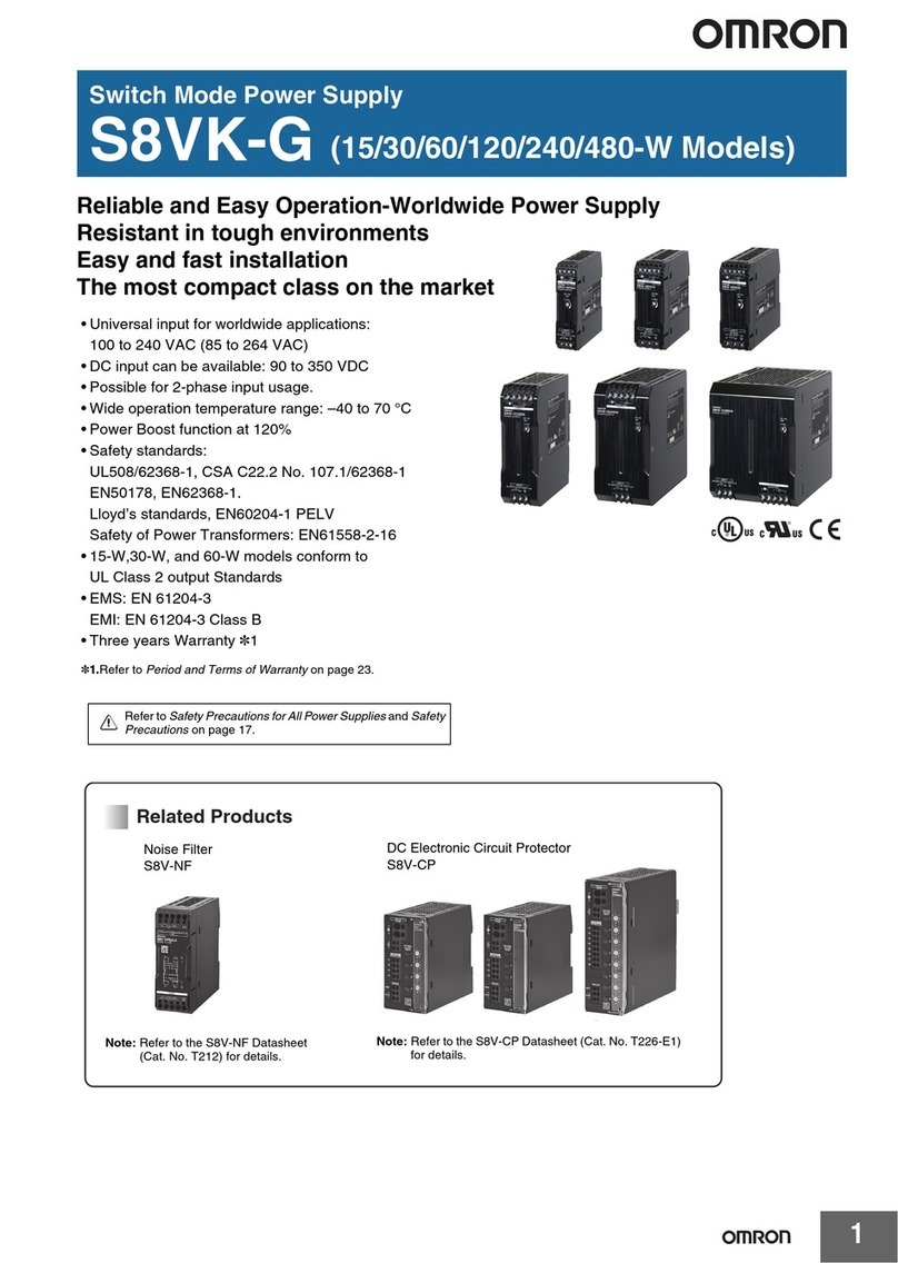 Omron S8VK-G15-W User manual