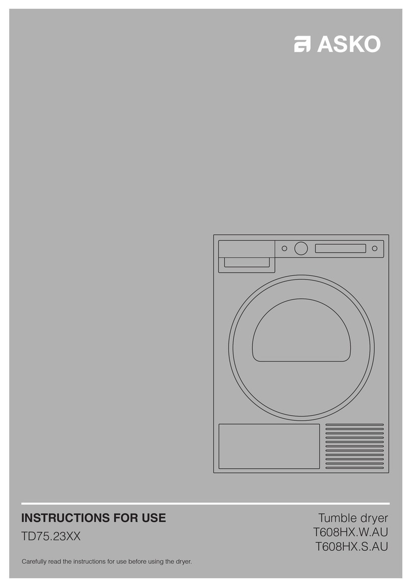 Asko T608HX W Series User manual