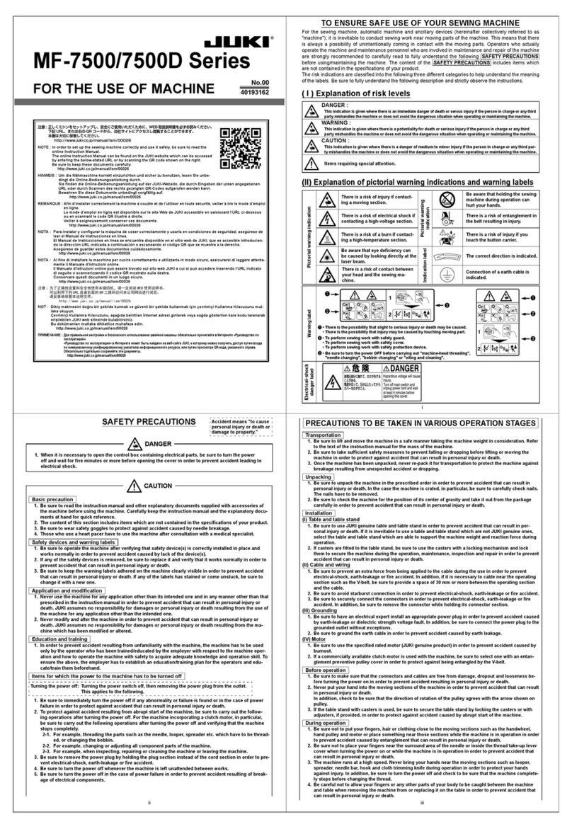 JUKI MF-7500D Series manual