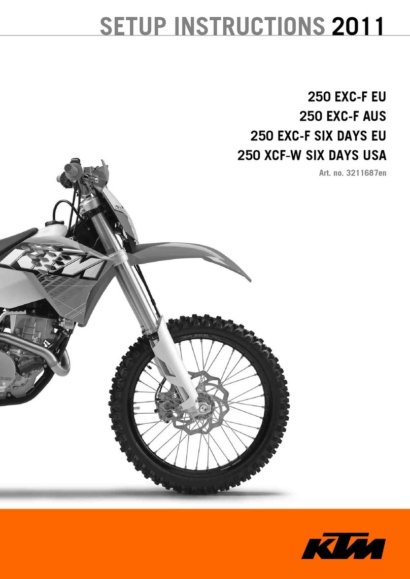 KTM 250 EXC-F EU 2011 Setup instructions