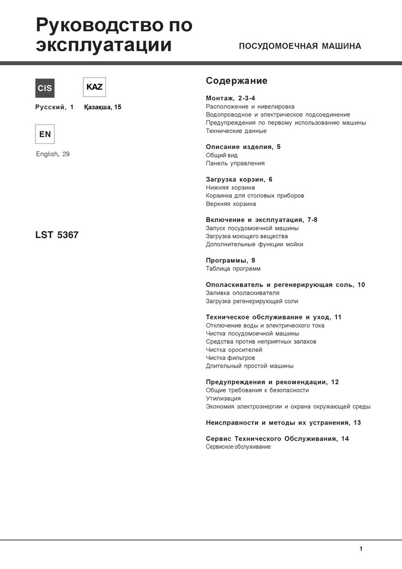 Hotpoint Ariston LST 5367 User manual