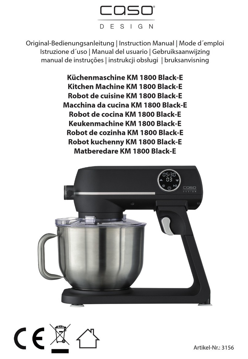 CASO DESIGN KM1800 Black-E User manual