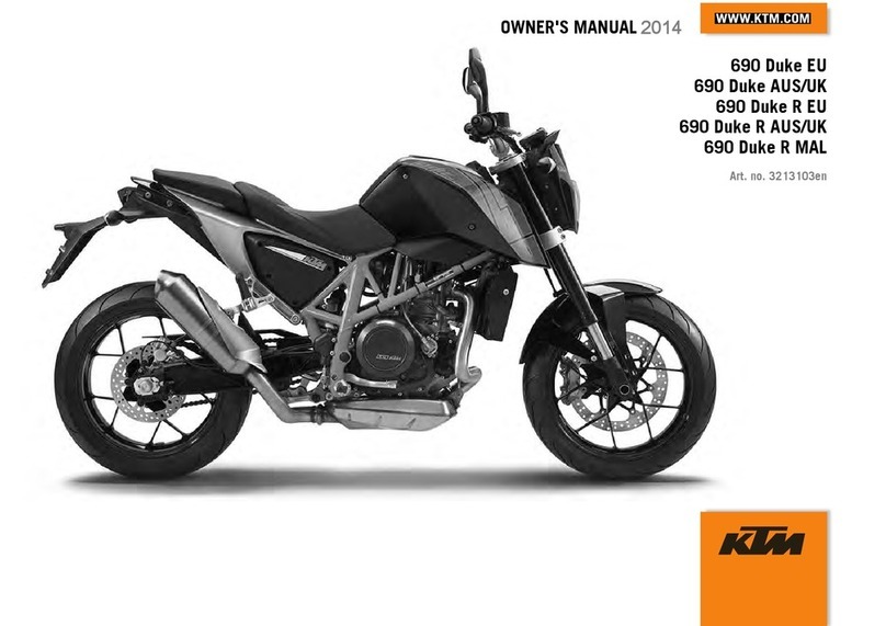 KTM 690 Duke AUS/UK 2014 User manual