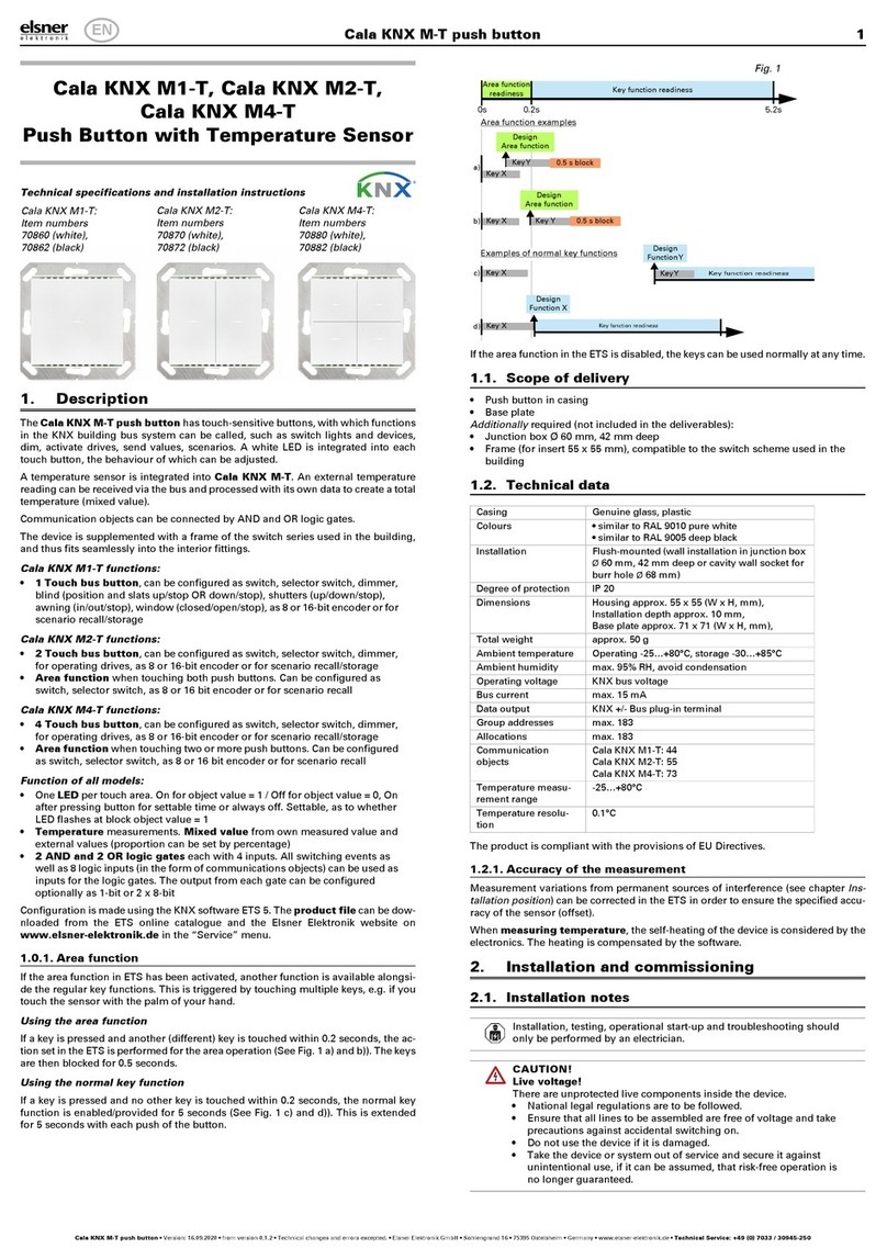elsner elektronik Cala KNX M1-T quick start guide