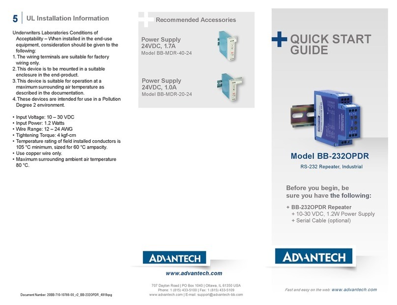 Advantech BB-232OPDR quick start guide