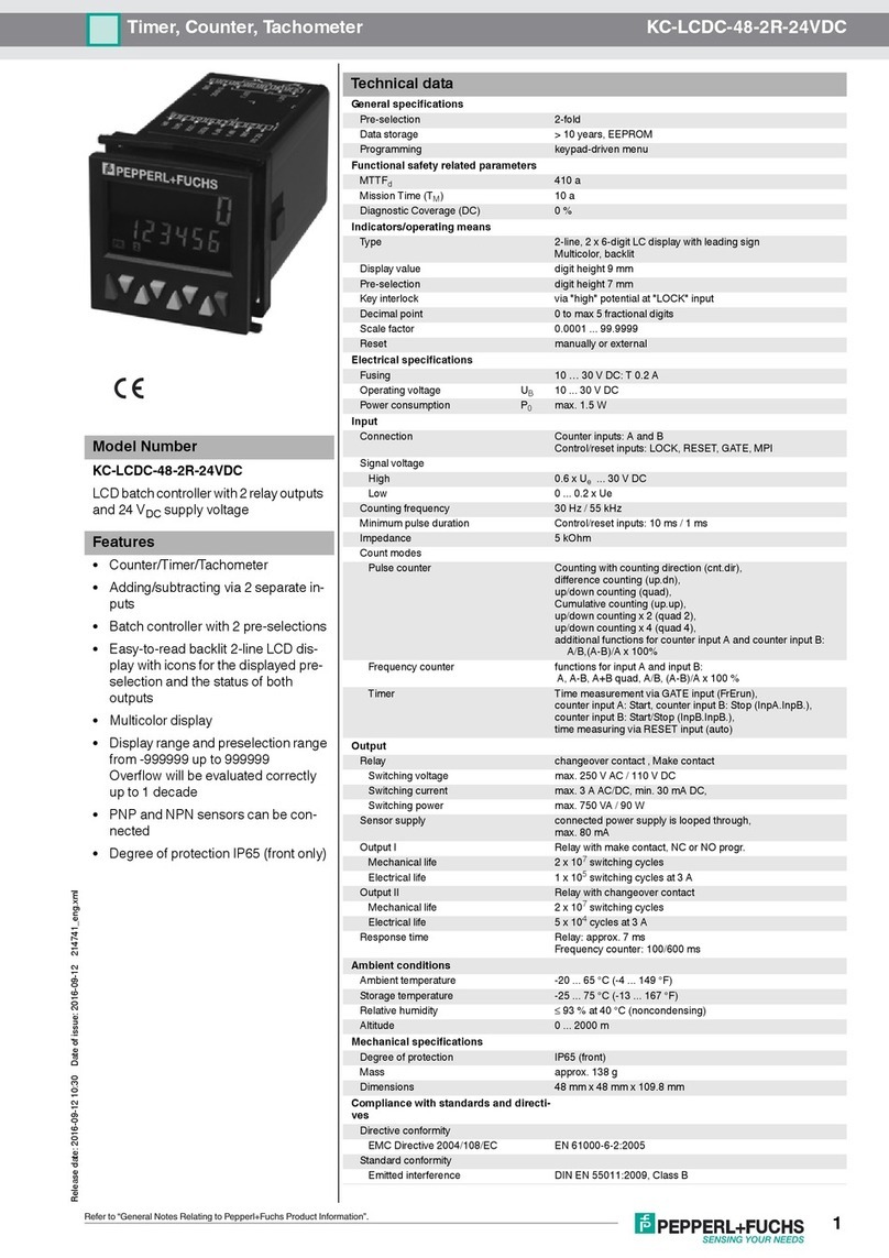 Pepperl+Fuchs KC-LCDC-48-2R-24VDC quick start guide