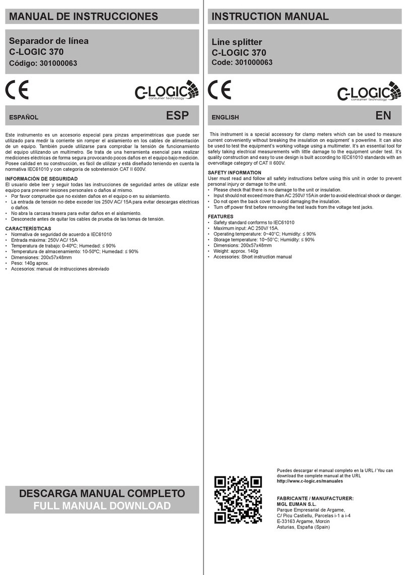 C-LOGIC 370 instruction manual