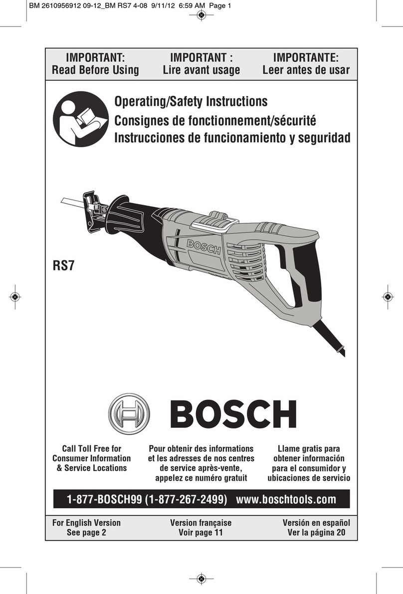 Bosch RS7 Assembly instructions