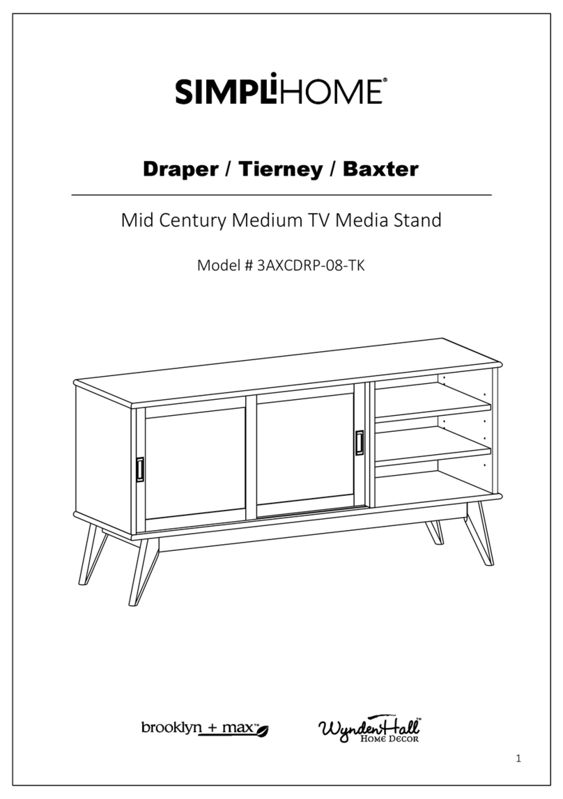 Simpli Home Draper 3AXCDRP-08-TK User manual Simpli Home Draper 3AXCDRP-08-TK User manual