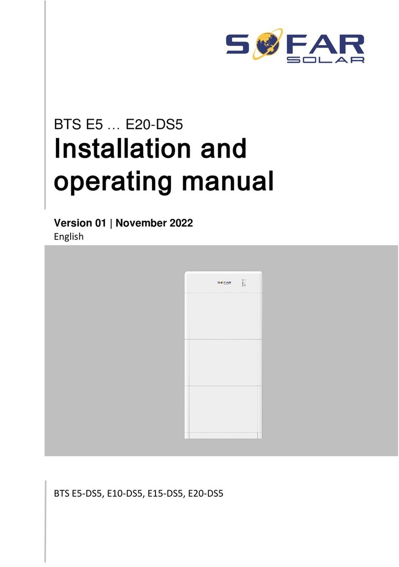 Sofar solar BTS E5-DS5 Installation and operating manual