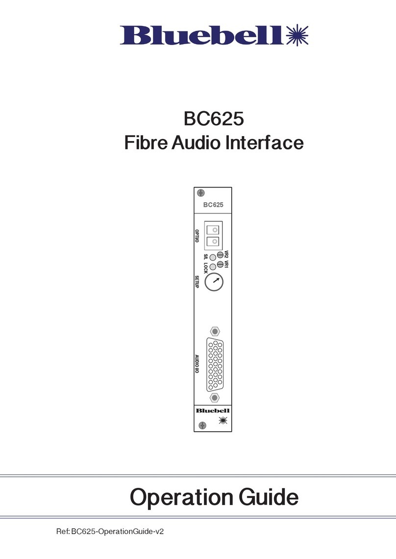 Bluebell BC625 Operation guide