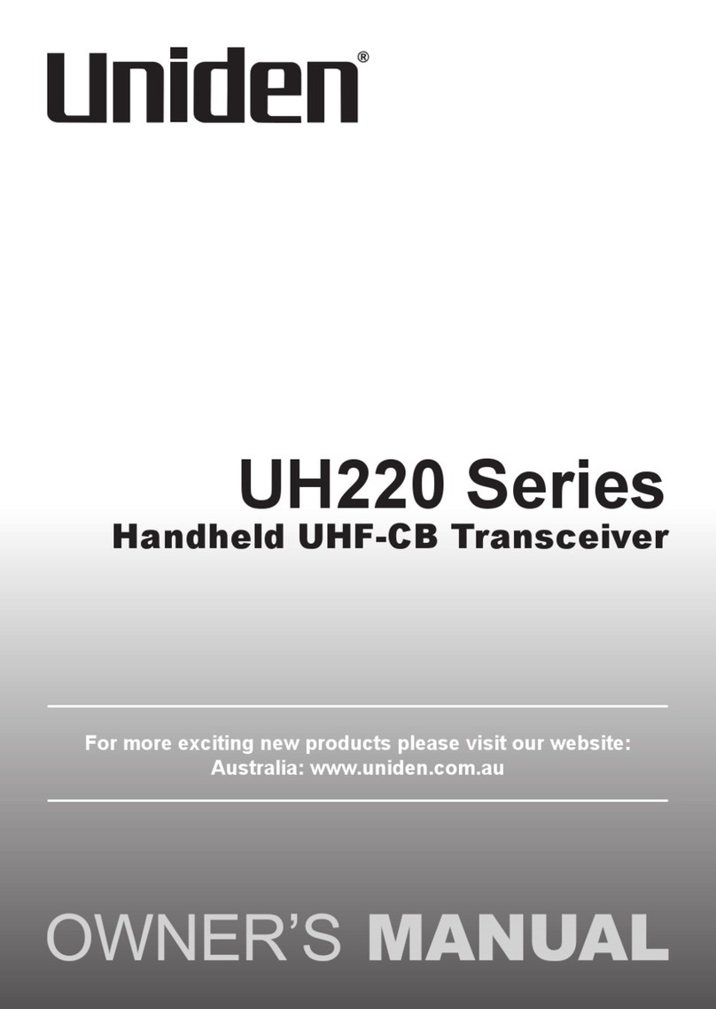 Uniden UH220 Series owner's manual