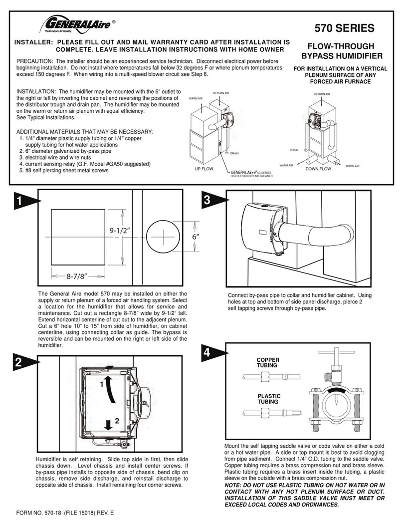 GeneralAire 570 Series manual