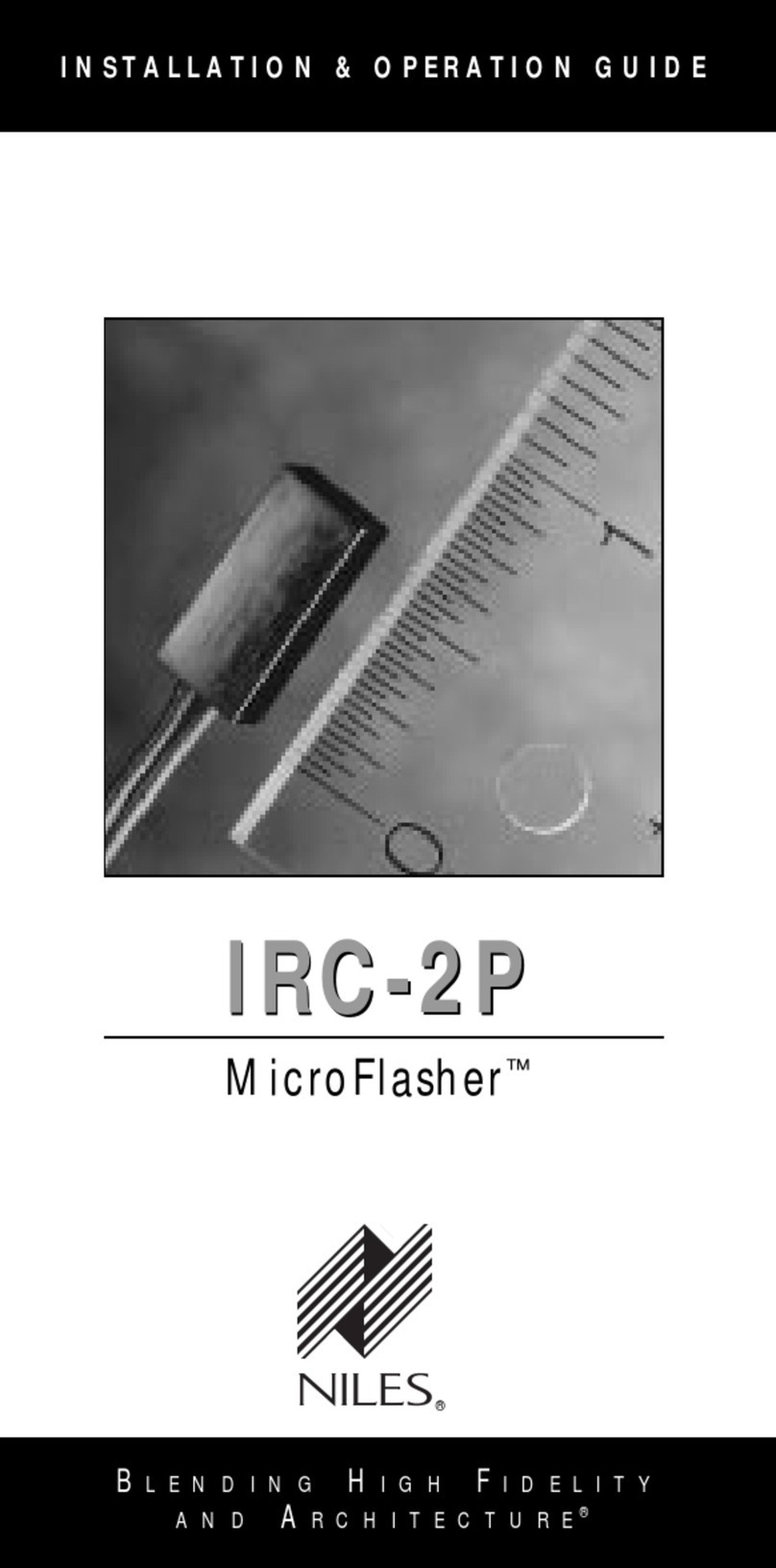 Niles MicroFlasher IRC-2P Installation & operation guide
