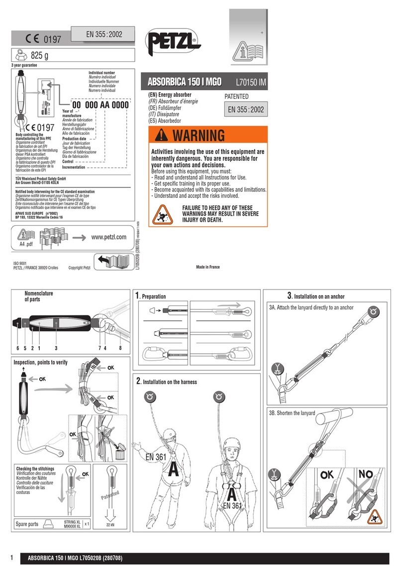 Petzl ABSORBICA 150 I User manual Petzl ABSORBICA 150 I User manual