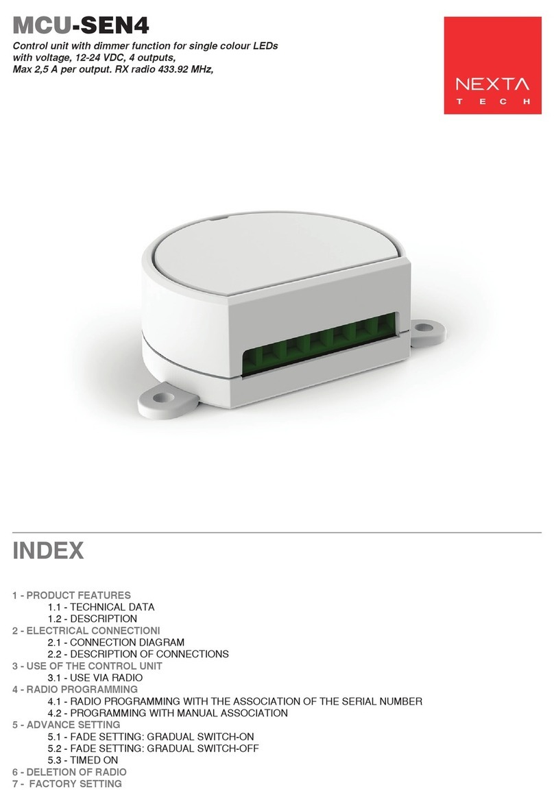 Nexta Tech MCU-SEN4 User manual