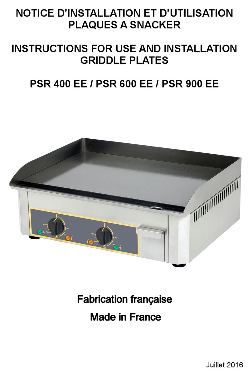Roller Grill PSR 400 EE Instructions for use and installation